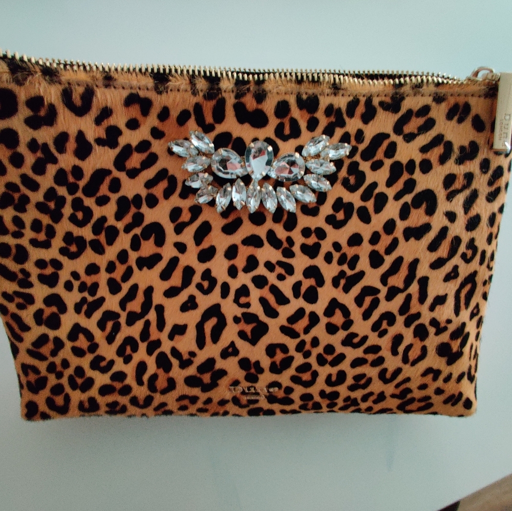♥️ 🆕Dune London Calf hair Leather Wrist Bag - Picture 2 of 8